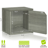 Way Basics Stackable Storage Cube with Door, Grey C-DCUBE-GY